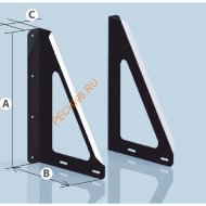 Консоль опорная Везувий BLACK (AISI 439) 350/350мм