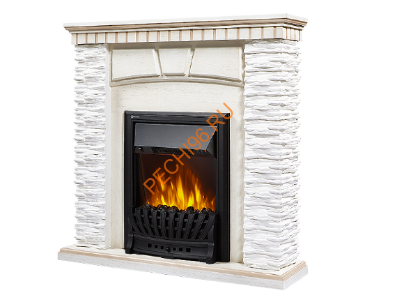 Электрокамин Electrolux Classic EFP/P-1020LS с порталом Firelight Porto Classic, сланец белый, беленый дуб