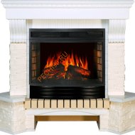 Электрокамин Royal Flame Pierre Luxe угловой белый/сланец белый с очагом Dioramic 25 LED FX