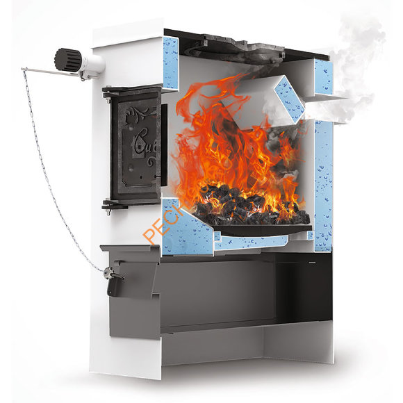 Твердотопливный котел водогрейный Сибирь 8 ТПЭ (3 кВт)