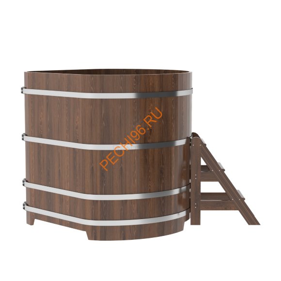 Купель для бани BentWood угловая из морёного дуба Премиум, 1,37х1,37 м