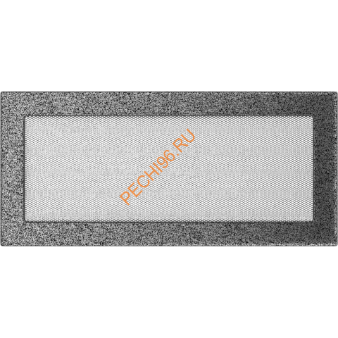 Вентиляционная решетка Kratki 22/37CS 220х370 мм черная/серебро