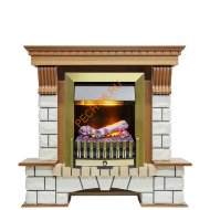Электрокамин Dimplex Pierre Luxe с очагом Danville Antique Brass FB2 дуб/ белый