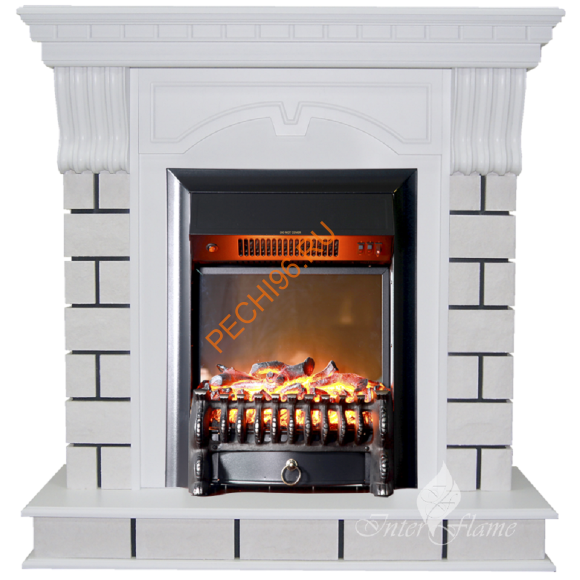 Электрокамин InterFlame Бэлси с очагом Fobos LUX BLACK