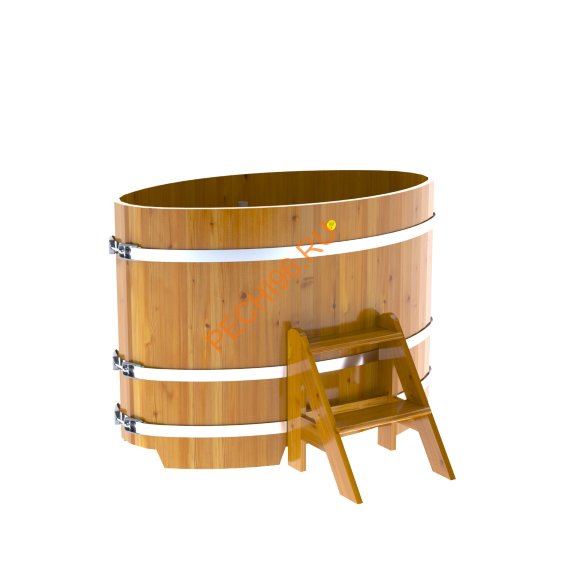Купель для бани BentWood овальная из лиственницы Рустик, 0,80х1,42 м Купель для бани BentWood овальная из лиственницы Рустик, 0,80х1,42 м