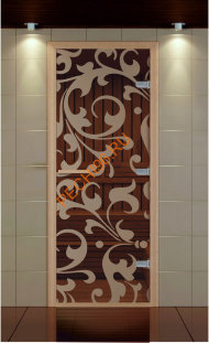 Дверь стеклянная ALDO NEW «Петергоф» коробка бук с порогом