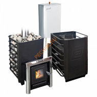 Печь банная Ермак 16 Сетка-Классик с т/о, баком 40 л и стеклом