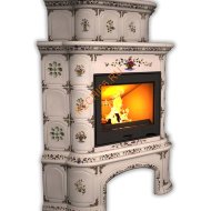 Печь-камин КимрПечь Прованс угловой двухъярусный Руан с дровником