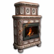 Печь-камин КимрПечь Медальон центральный двухъярусный Модерн