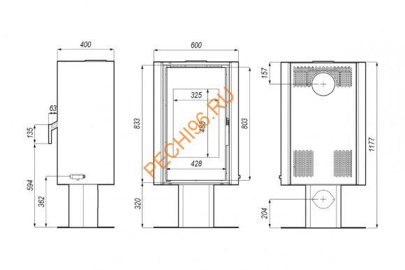 Печь-камин DEFRO HOME SOLUM TOP, 9кВт черная сталь Печь-камин DEFRO HOME SOLUM TOP, 9кВт черная сталь