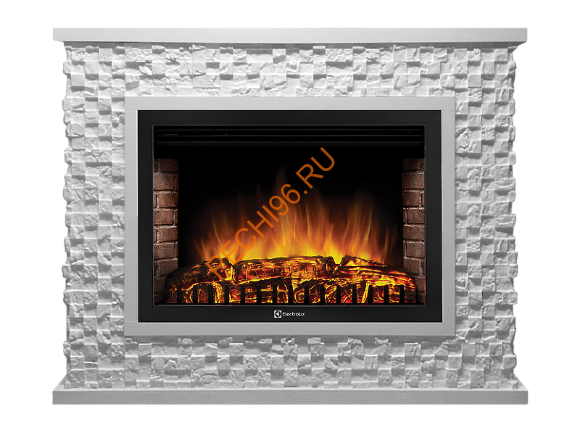 Электрокамин Electrolux EFP/P-3020LS с порталом Firelight Quadro 30, песчаник белый