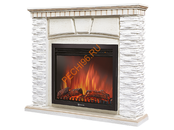 Электрокамин Electrolux EFP/P-3020LS с порталом Firelight Porto 30, камень белый