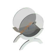 Биокамин Аурис Big White, тонированное стекло