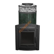 Печь банная Атмосфера XL Верде Гватемала ламель+сетка, с тоннелем