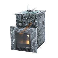 Печь банная ИзиСтим Анапа М2 в кожухе из пироксенита с открытым верхом