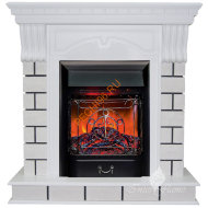 Электрокамин InterFlame Бэлси с очагом Majestic LUX BLACK