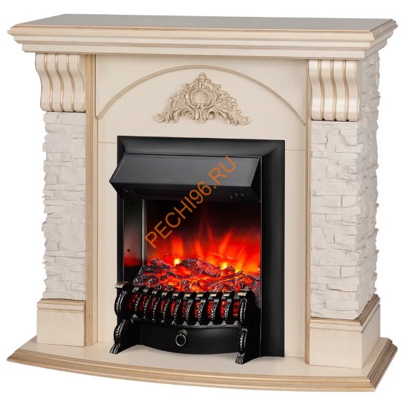 Электрокамин RealFlame Athena WT с очагом Fobos Lux BL