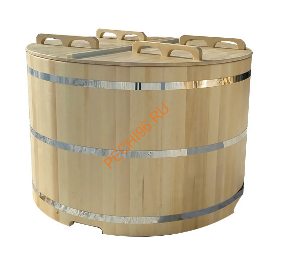 Купель для бани ExpertSaun "Дачная", круглая из кедра
