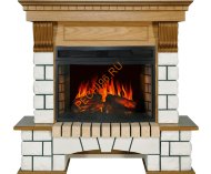 Электрокамин Royal Flame Pierre Luxe дуб/белый с очагом Dioramic 25 LED FX