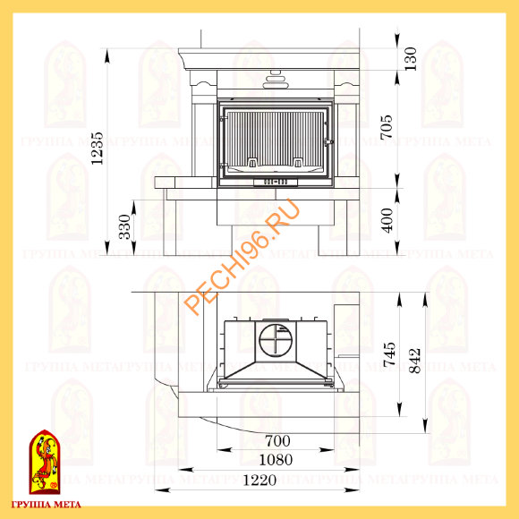 Облицовка для камина Мета Аллегро 700 Левая Облицовка для камина Мета Аллегро 700 Левая