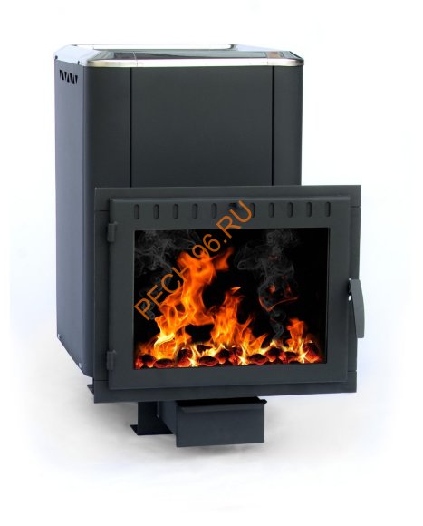 Печь банная чугунная Сибирь 18, Панорама, конвекционная Печь банная чугунная Сибирь 18, Панорама, конвекционная