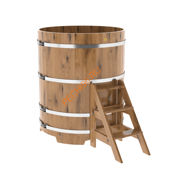Купель для бани BentWood круглая из дуба Рустик, D1,17м