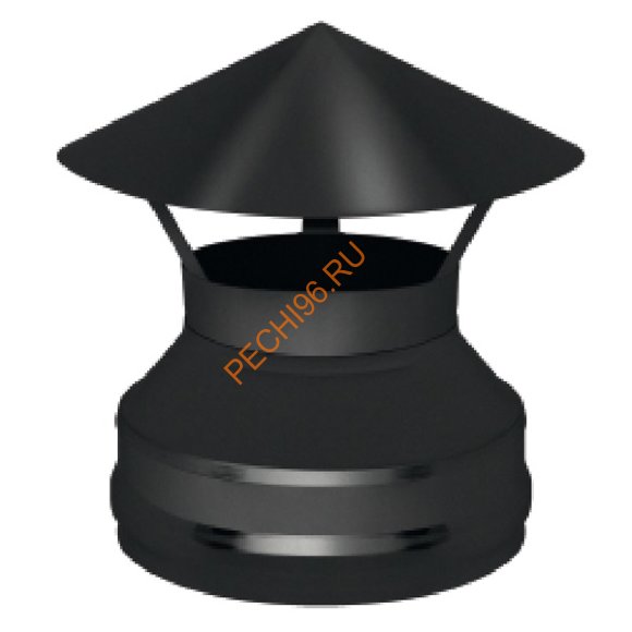 Оголовок Везувий BLACK (AISI 430/0,5мм) d 115/200 мм