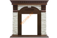Портал Royal Flame Dublin арочный сланец белый угловой под классический очаг