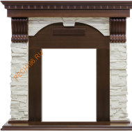 Портал Royal Flame Dublin арочный сланец белый угловой под классический очаг