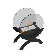 Биокамин Аурис Big Black, тонированное стекло