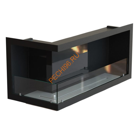 Биокамин угловой 500х1100х520 мм, стемалит, стекло