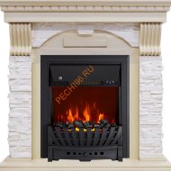 Электрокамин Royal Flame Dublin Слоновая кость с патиной с очагом Aspen