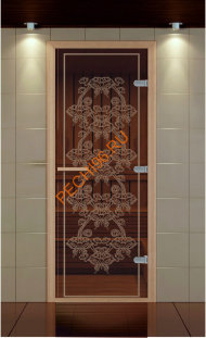 Дверь стеклянная ALDO NEW «Бабочка» коробка бук с порогом