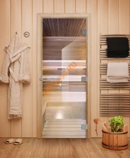 Дверь стеклянная DoorWood Эталон, 1900х700 мм, стекло прозрачное 10 мм