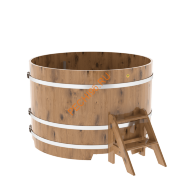 Купель для бани BentWood круглая из дуба Рустик, D1,5 м