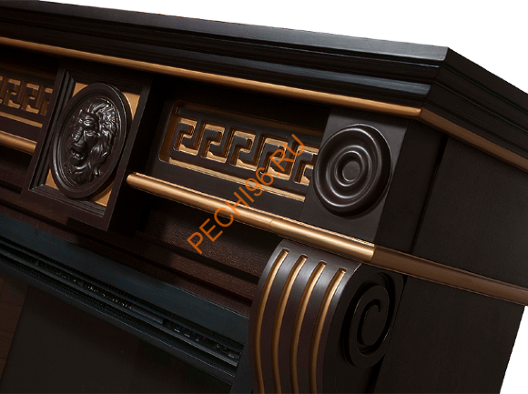 Электрокамин Electrolux Sphere Plus EFP/P-3320RLS с порталом Firelight Vittoriano 30, темный дуб с патиной