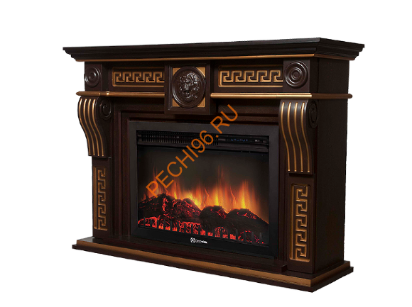 Электрокамин Electrolux Sphere Plus EFP/P-3320RLS с порталом Firelight Vittoriano 30, темный дуб с патиной