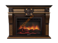 Электрокамин Electrolux Sphere Plus EFP/P-3320RLS с порталом Firelight Vittoriano 30, темный дуб с патиной