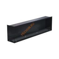 Биокамин угловой 2000х500х300 мм, стекло тонированное