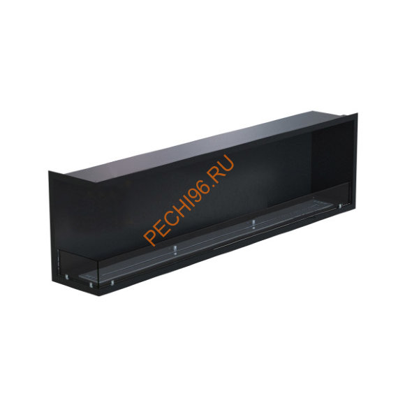 Биокамин угловой 2000х500х300 мм, стекло тонированное