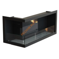 Биокамин угловой 500х1100х520 мм, стемалит, стекло тонированное