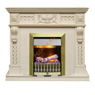 Электрокамин Dimplex Corsica с очагом Danville Antique Brass FB2 слоновая кость