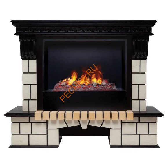 Электрокамин RealFlame Stone 26 AO с Black вставкой + 3D Cassette 630
