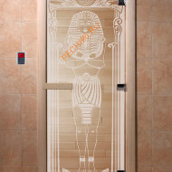 Дверь стеклянная DoorWood «Египет прозрачная», 2000х700 мм