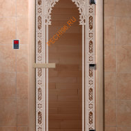 Дверь стеклянная DoorWood «Восточная арка бронза», 2000х900 мм