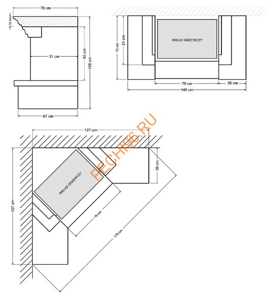 Облицовка для камина Jabo Marmi LUKRECJA угловая