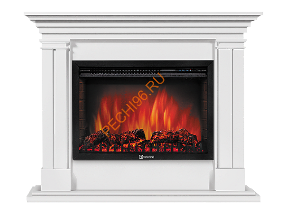 Электрокамин Electrolux EFP/P-3020LS с порталом Firelight Castello 30, белый