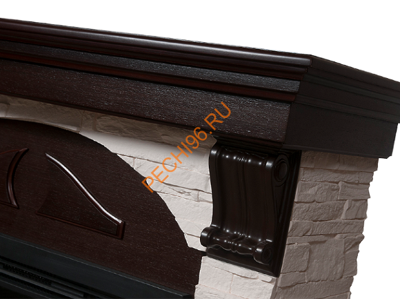 Электрокамин Electrolux Sphere Plus EFP/P-2720RLS с порталом Firelight Torre 25S, камень белый, темный дуб