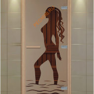 Дверь стеклянная ALDO NEW «Наоми» коробка бук без порога