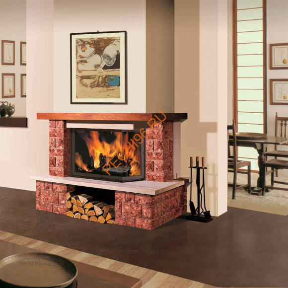 Дровяной камин EdilKamin TARRAGONA corner с топкой TEKNO 2N SX